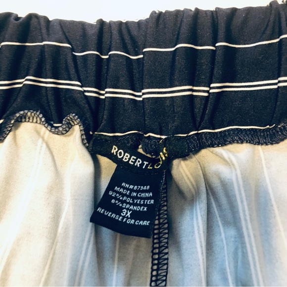 Robert Louis 3X High Rise Navy/White Stripe Wide Leg Palazzo Pant NWT - Picture 9 of 12